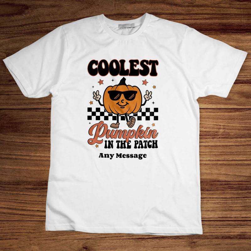 Coolest Pumpkin in the Patch Personalised T-Shirt