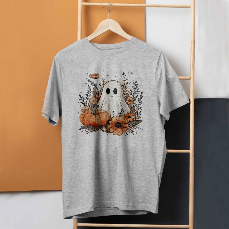 Halloween, Ghost and Pumpkin - Personalised T-Shirt