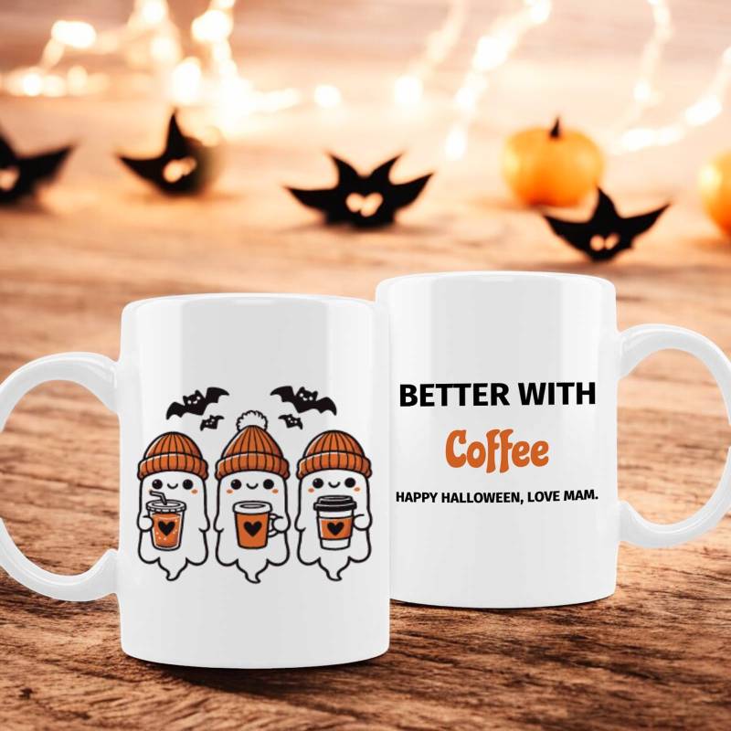 Coffee Ghost - Halloween Personalised Mug