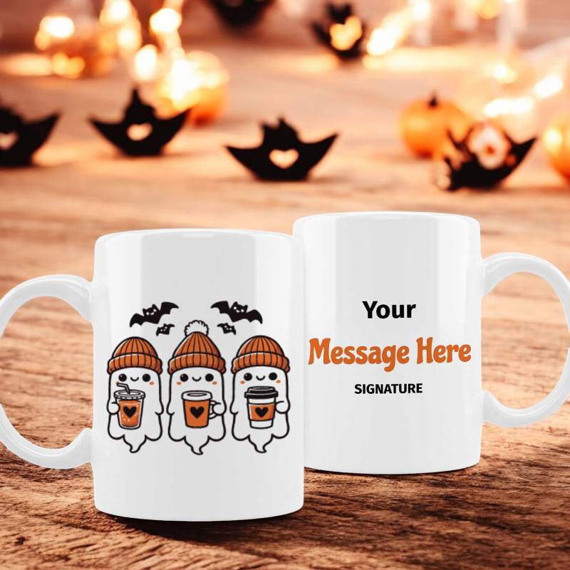 Coffee Ghost - Halloween Personalised Mug