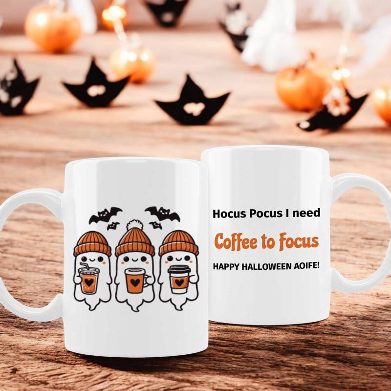 Coffee Ghost - Halloween Personalised Mug