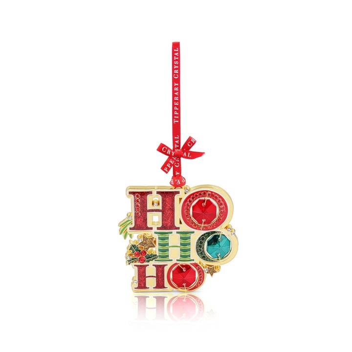 Tipperary Crystal Gem Christmas Decoration - HoHoHo