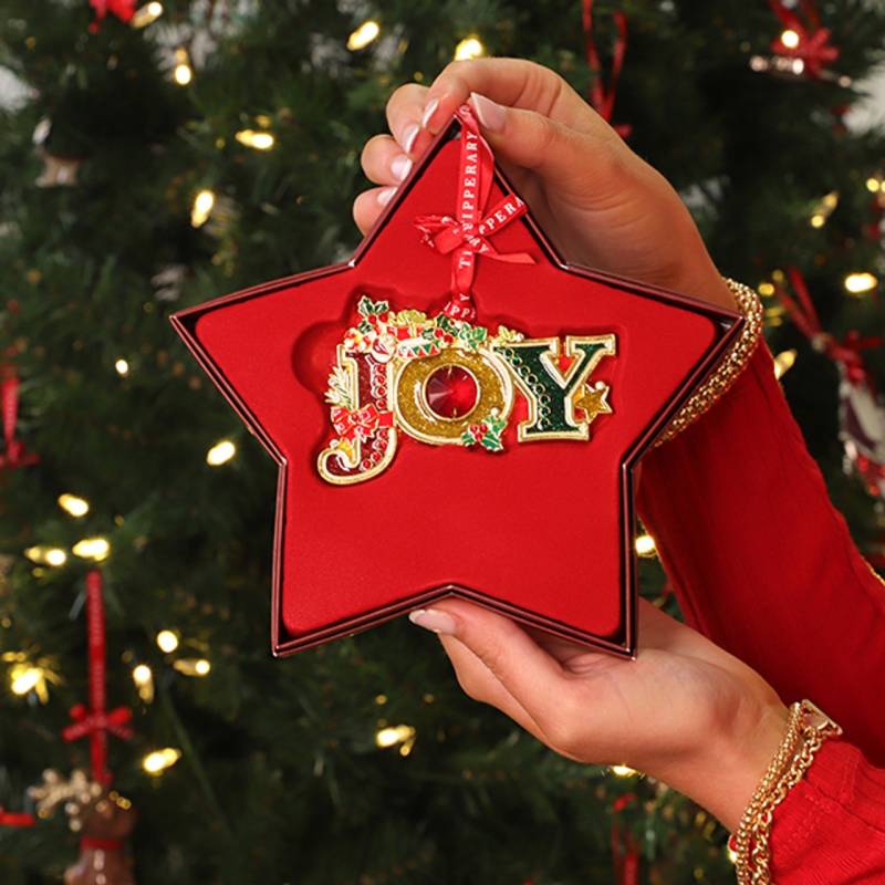 Tipperary Crystal Gem Christmas Decoration - Joy