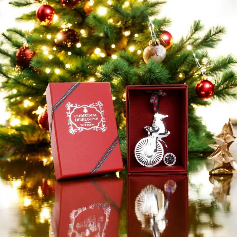 Tipperary Crystal Heirloom Christmas Decoration - Penny Farthing Bicycle