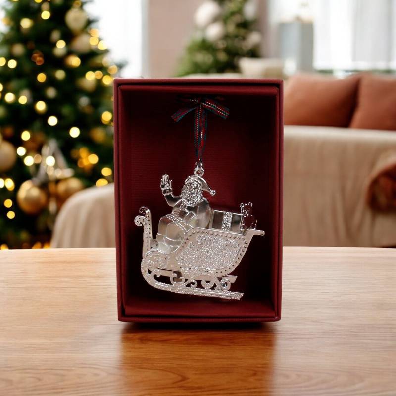 Tipperary Crystal Heirloom Christmas Decoration - Santa Sleigh