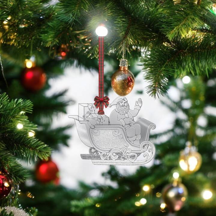 Tipperary Crystal Heirloom Christmas Decoration - Santa Sleigh