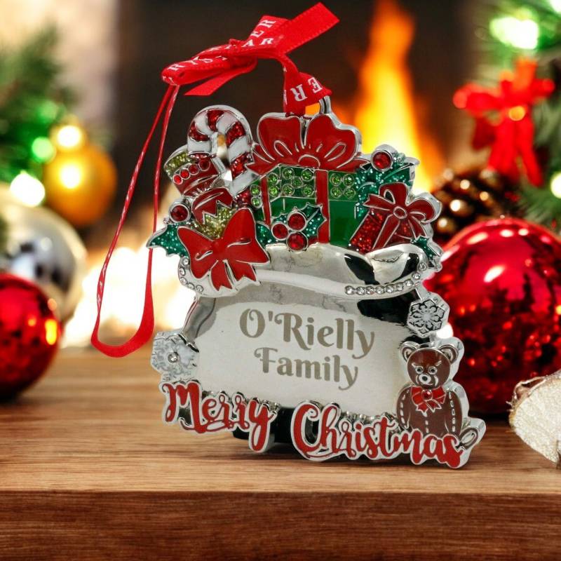 Personalised Christmas Santa Sack Decoration