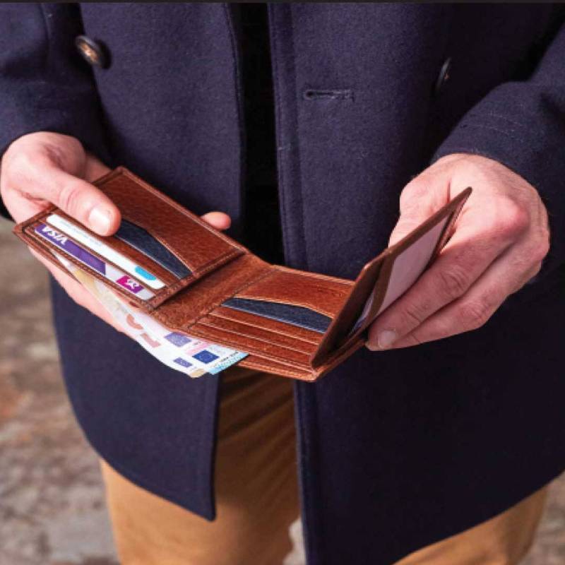 Leather RFID Billfold Wallet