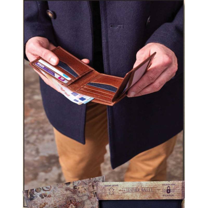 Leather RFID Billfold Wallet