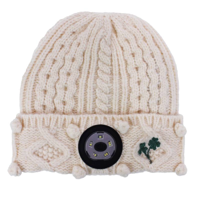 Aran Knit LED Torch Hat