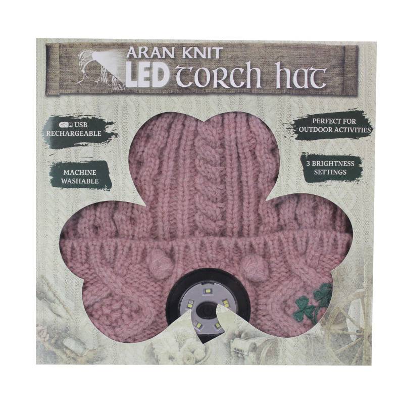 Aran Knit LED Torch Hat