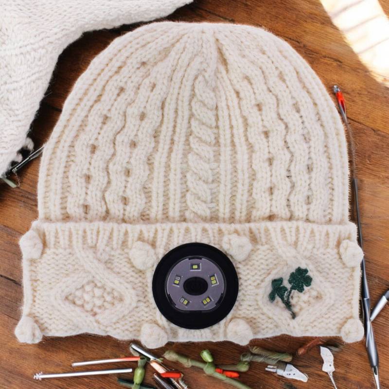 Aran Knit LED Torch Hat