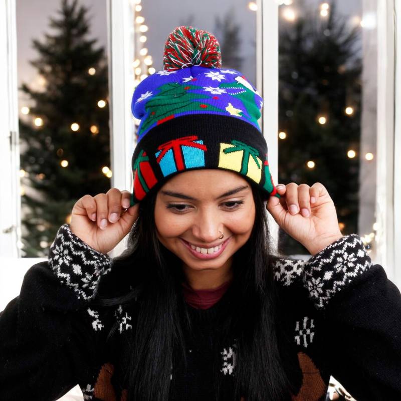 Christmas Gifts Novelty Light Up Beanie Hat