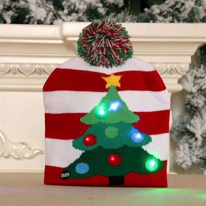 Christmas Tree Novelty Light Up Beanie Hat