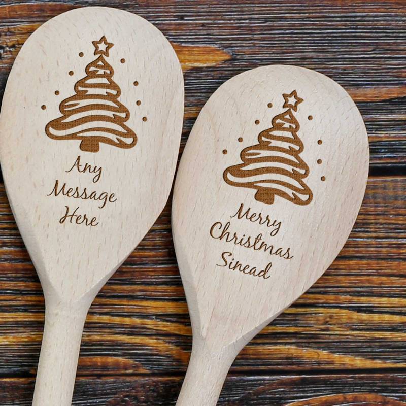 Christmas Tree - Personalised Wooden Spoon