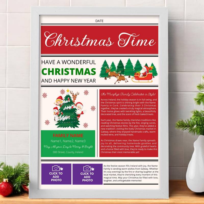 Personalised Christmas Time Poster