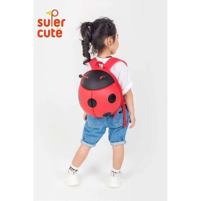 Supercute Ladybug Kids Backpack Red