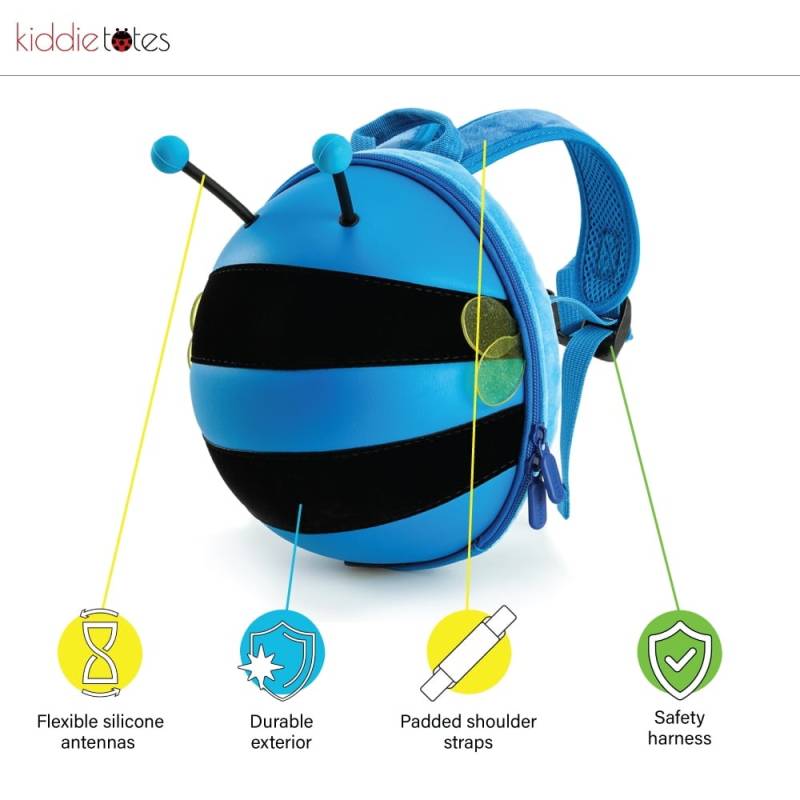 Supercute Bumblebee Kids Backpack Blue