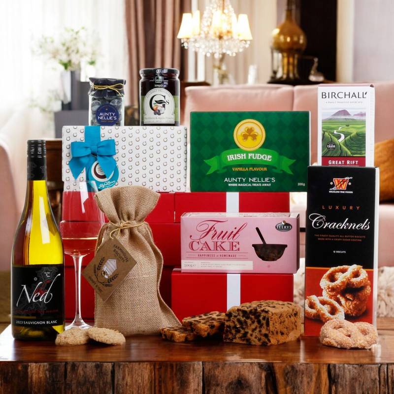 Best Wishes and White Wine Gift Hamper