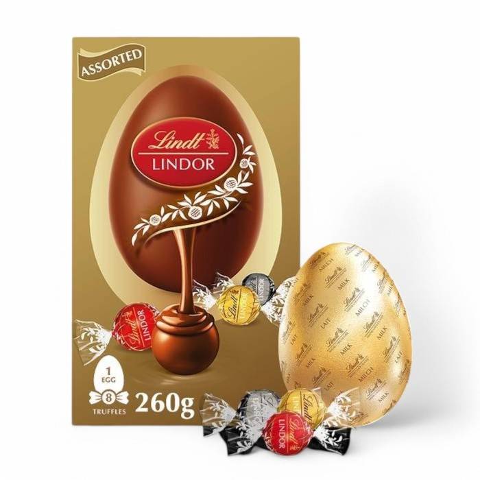 Lindt Choc Easter Egg Lindor Assorted Truffles 260g