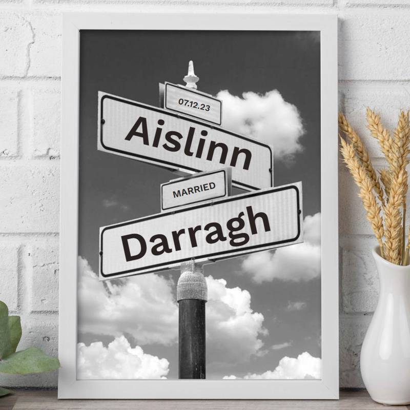 Street Sign Couple - Personalised Poster