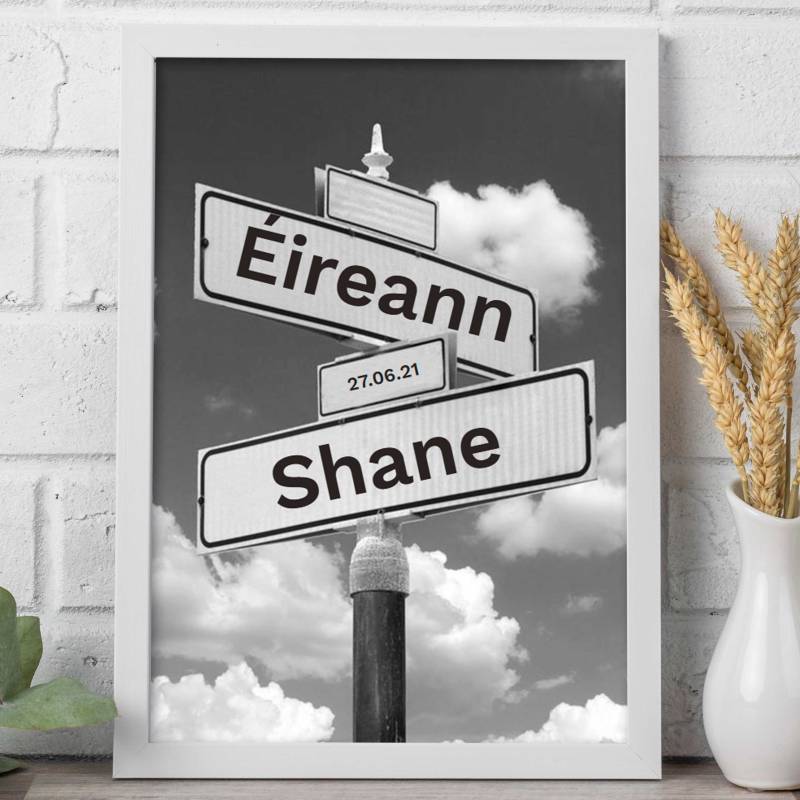 Street Sign Couple - Personalised Poster