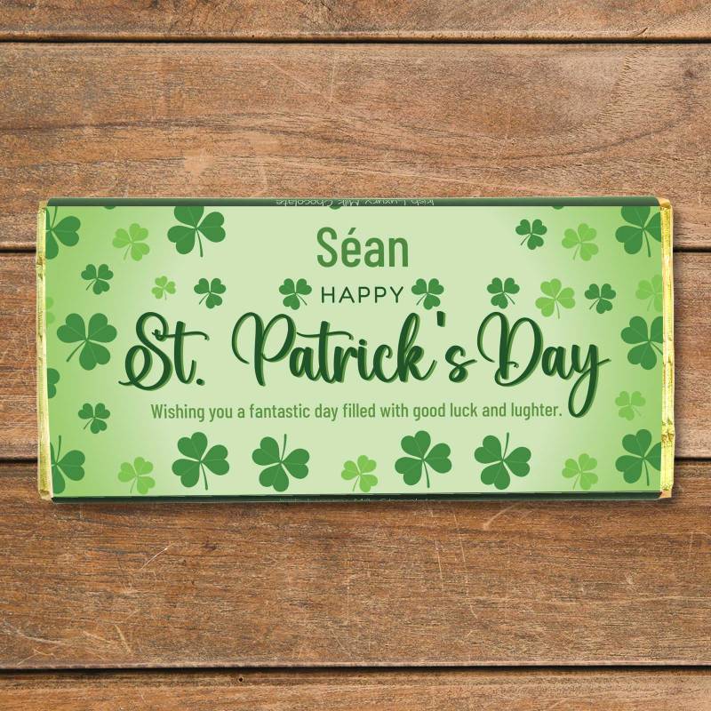 Happy St. Patrick's Day - Personalised Chocolate Bar