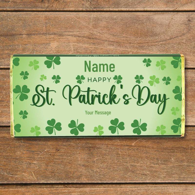 Happy St. Patrick's Day - Personalised Chocolate Bar