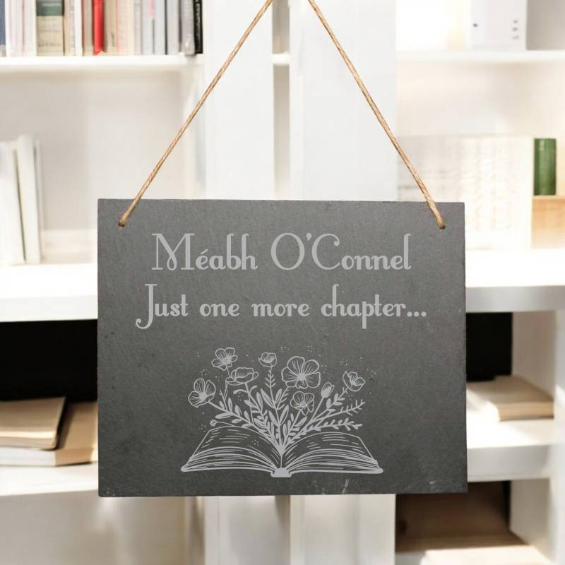 Book Lovers - Personalised Large Hanging Slate