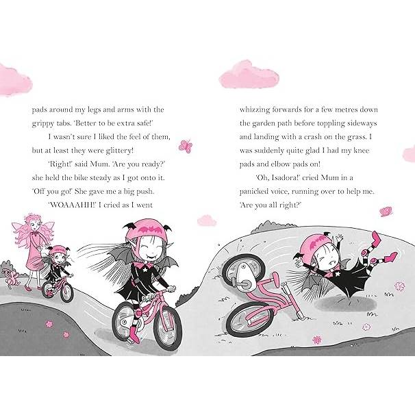 Isadora Moon rides a bike