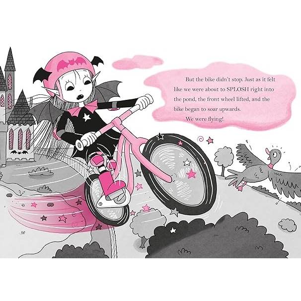 Isadora Moon rides a bike