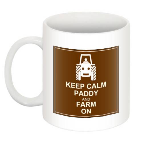 Keep Calm Farm On Personalised Mug