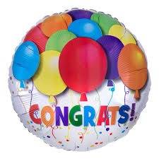 Congratulations Rainbow Balloon in a Box