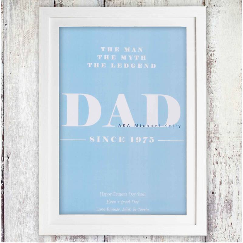 Dad Man Myth Legend Personalised Poster