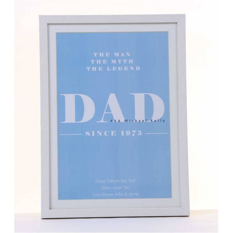 Dad Man Myth Legend Personalised Frame