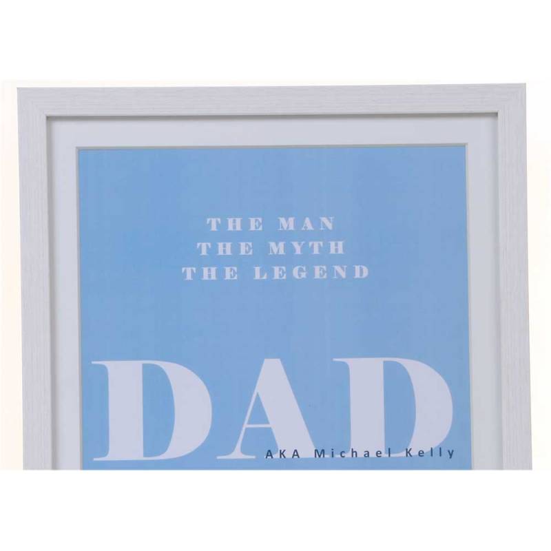 Dad Man Myth Legend Personalised Frame