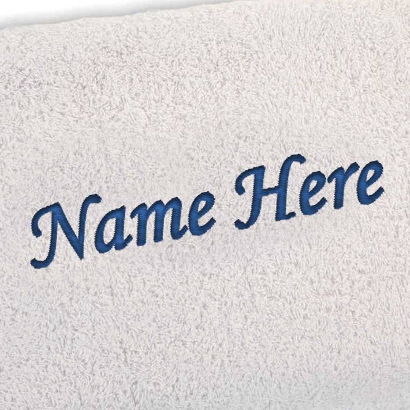 Embroidered Personalised Bath Towel