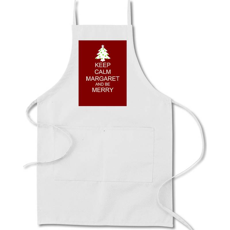 Christmas Keep Calm Personalised Apron