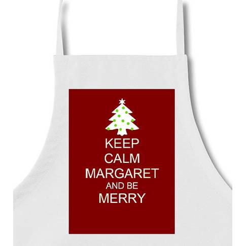 Christmas Keep Calm Personalised Apron