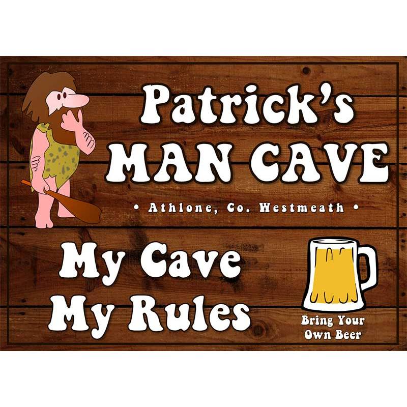 Man Cave Personalised Plaque Sign