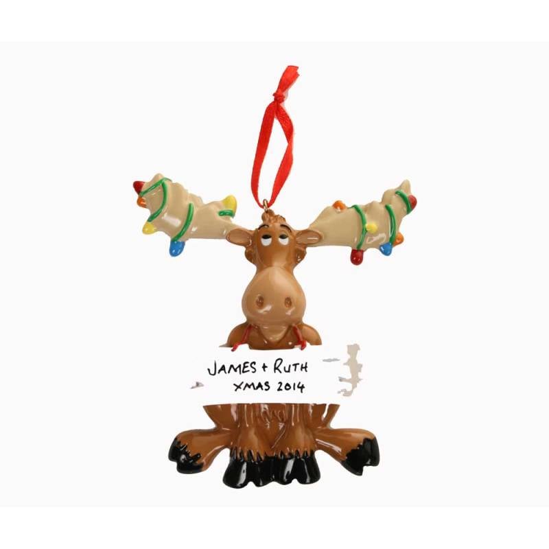 Personalised Christmas Ornament - Moose