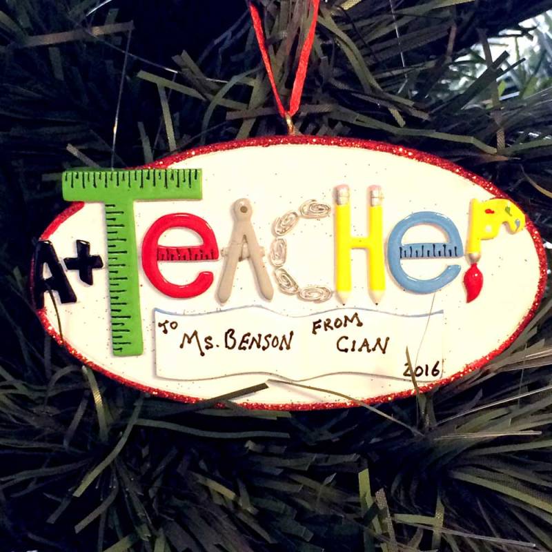 Personalised Christmas Ornament A+ Teacher