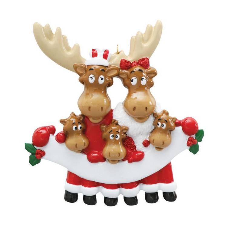 Personalised Christmas Ornament - Moose Family