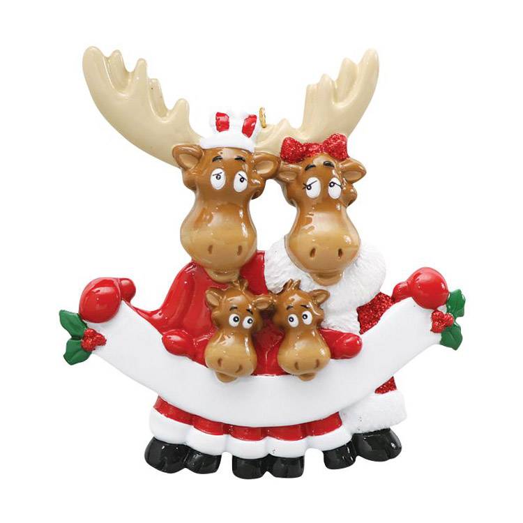 Personalised Christmas Ornament - Moose Family