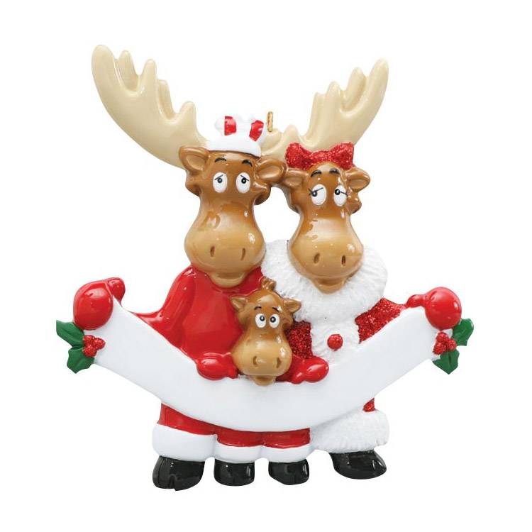 Personalised Christmas Ornament - Moose Family