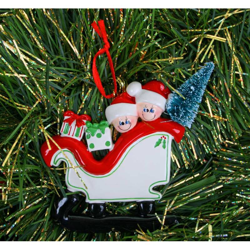 Personalised Christmas Ornament - Sleigh Family