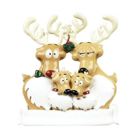 Personalised Christmas Ornament - Reindeer Family