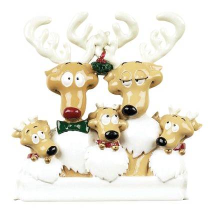 Personalised Christmas Ornament - Reindeer Family