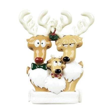 Personalised Christmas Ornament - Reindeer Family