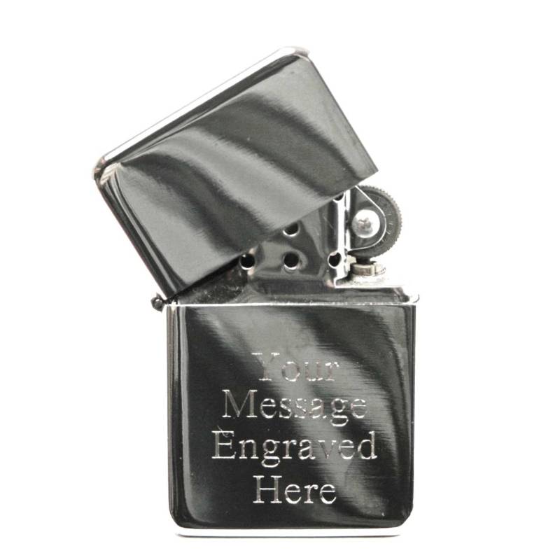 Engraved Polished Chrome Lighter